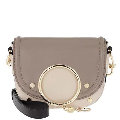 See by Chloe Women's Mara Crossbody Colorblock, Motty Grey, 